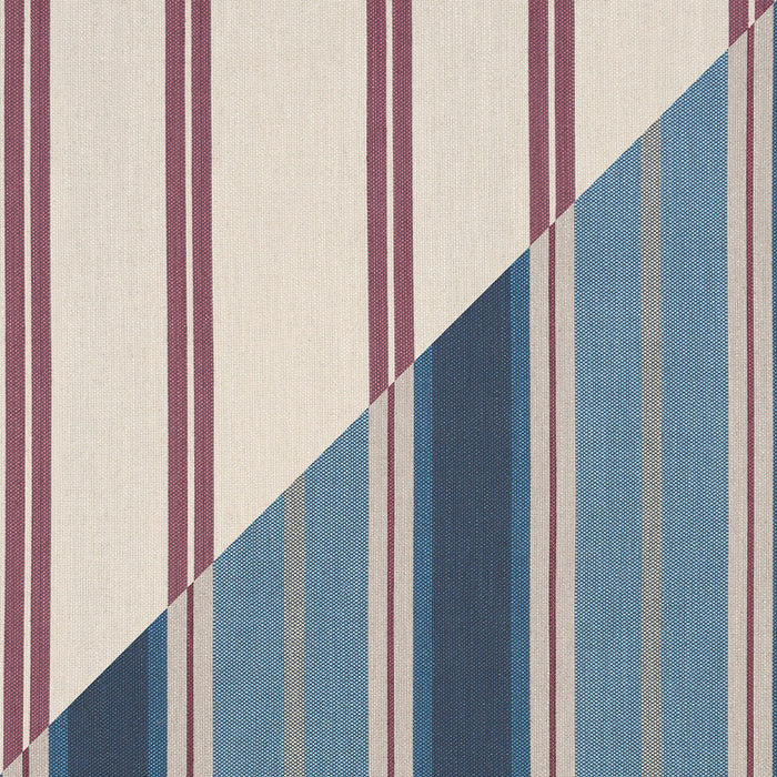 Schumacher Double Face Stripes Denim Rosã© Fabric 86882