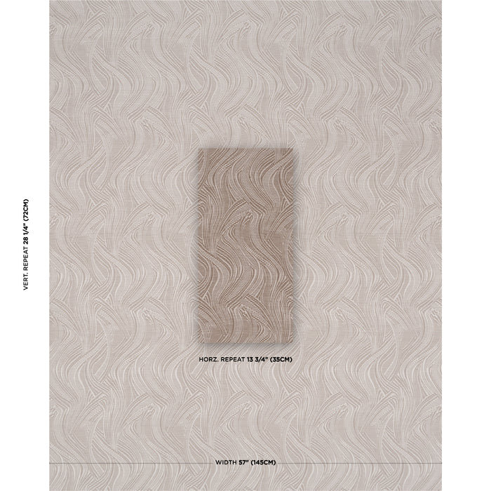 Schumacher Quilted Waves Indoor/Outdoor Metallic Brown Fabric Sample 86890