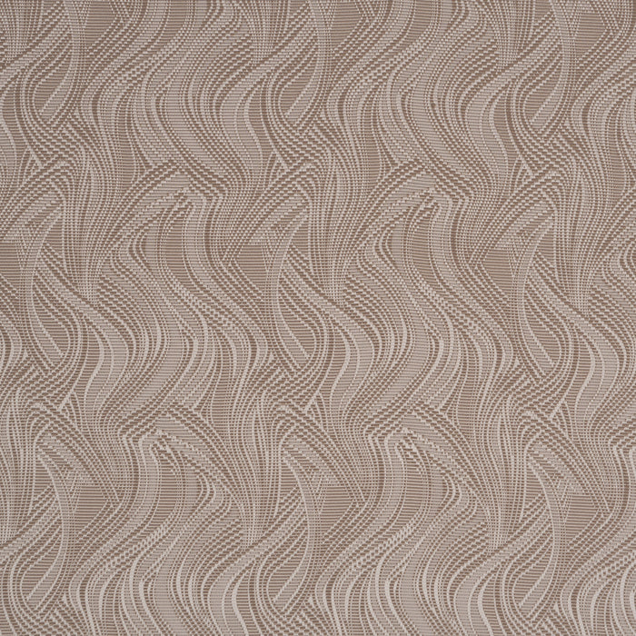 Schumacher Quilted Waves Indoor/Outdoor Metallic Brown Fabric Sample 86890