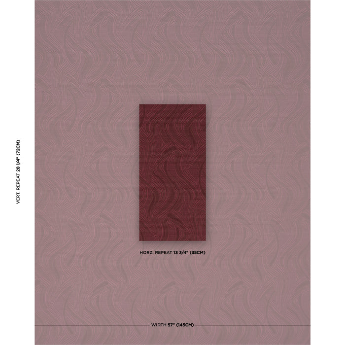 Schumacher Quilted Waves Indoor/Outdoor Merlot Fabric 86891