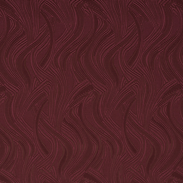 Schumacher Quilted Waves Indoor/Outdoor Merlot Fabric 86891
