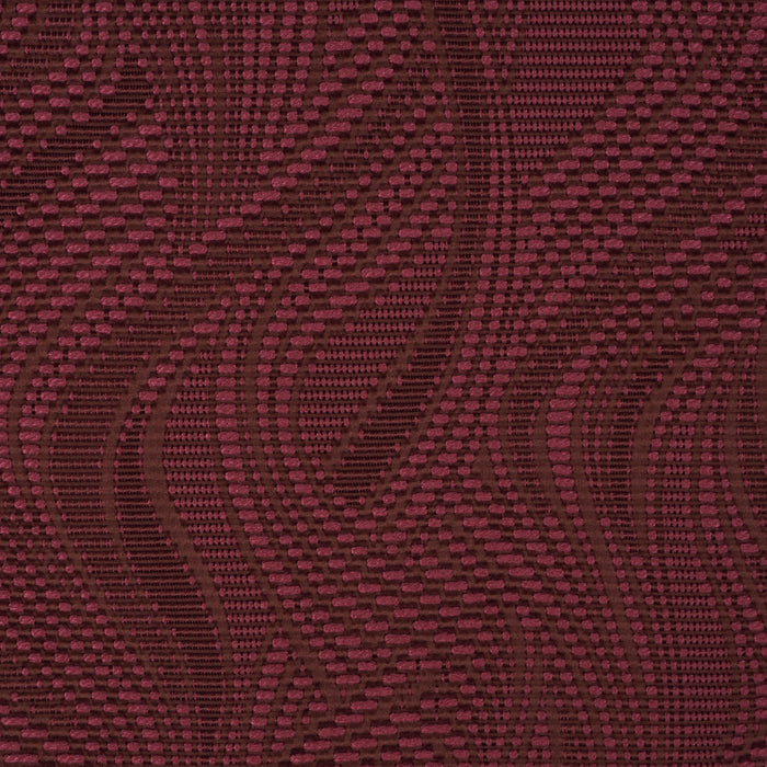 Schumacher Quilted Waves Indoor/Outdoor Merlot Fabric 86891