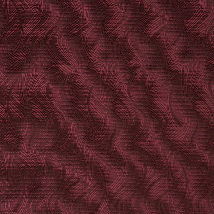 Schumacher Quilted Waves Indoor/Outdoor Merlot Fabric 86891