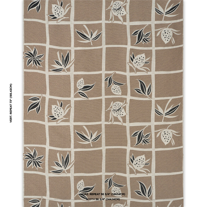 Schumacher High Line Metallic Brown Fabric Sample 86900