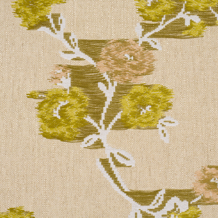 Schumacher Trace Of Connection Silk Mustard Fabric 86920