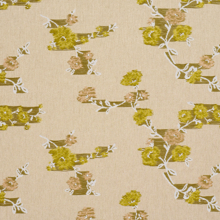 Schumacher Trace Of Connection Silk Mustard Fabric Sample 86920
