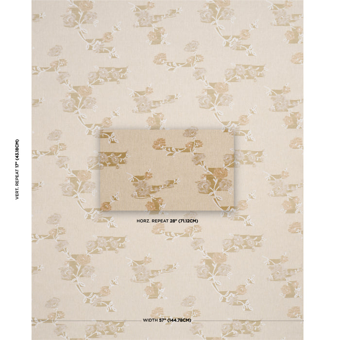 Schumacher Trace Of Connection Blush Fabric 86921