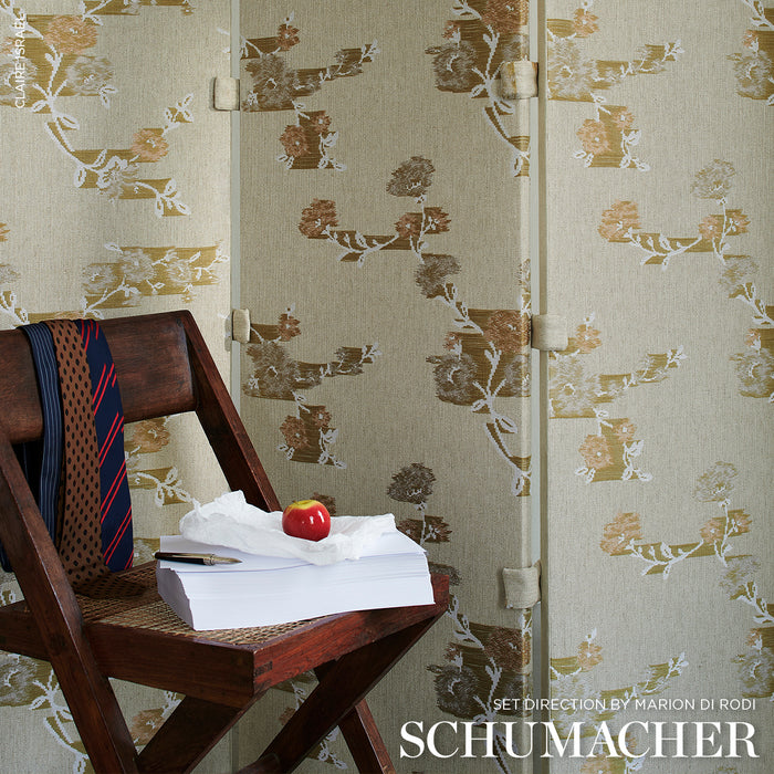 Schumacher Trace Of Connection Blush Fabric 86921