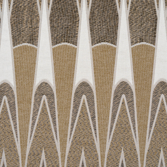 Schumacher Nightfall Skyline Metallic Brown Fabric Sample 86941