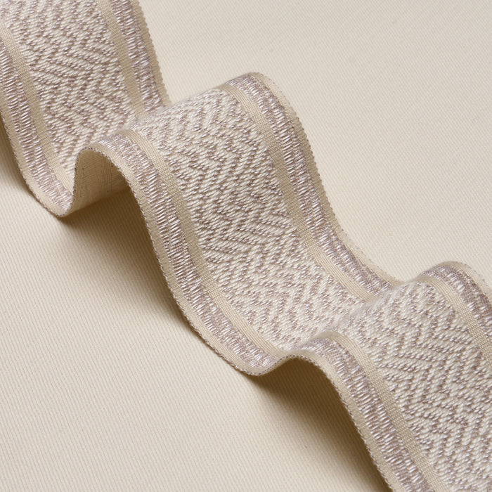 Schumacher Nightfall Skyline Tape Nacre Trim Sample 86952