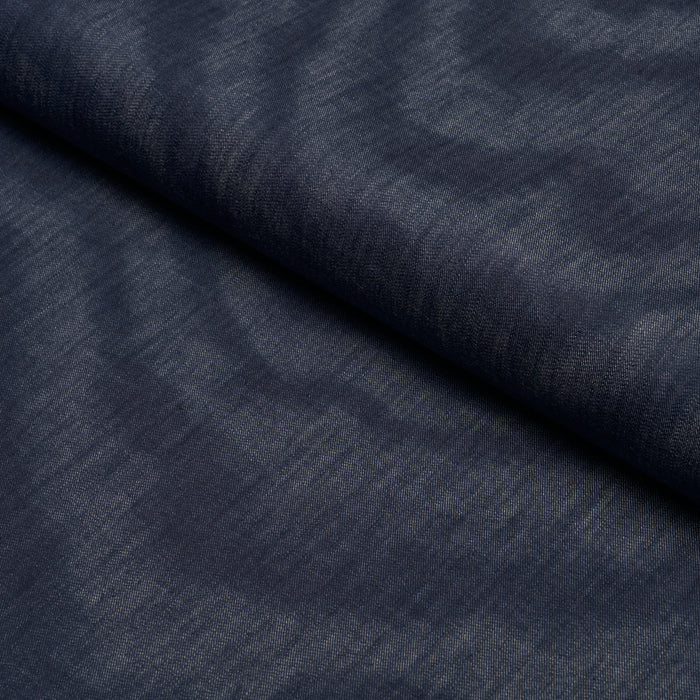 Schumacher Denim Moire Denim Fabric Sample 86960