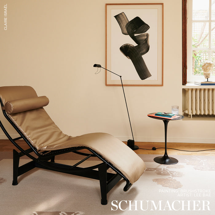 Schumacher Metallic Vegan Leather Outdoor Dune Fabric Sample 86991