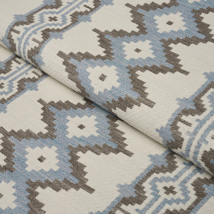 Schumacher Pathway Sky Fabric Sample 87002