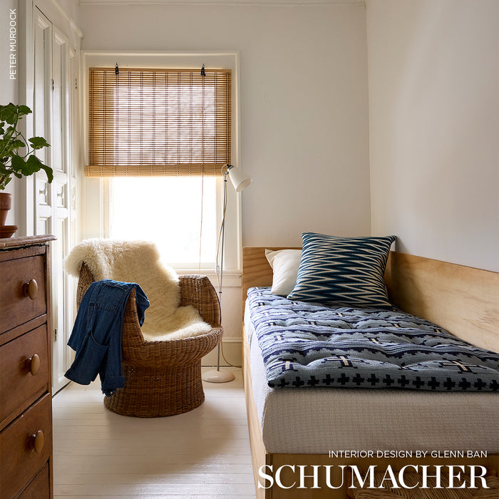 Schumacher Born For Water Sky Fabric 87011