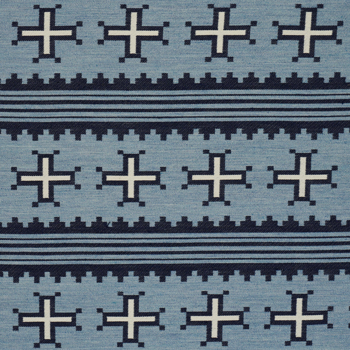 Schumacher Born For Water Sky Fabric Sample 87011