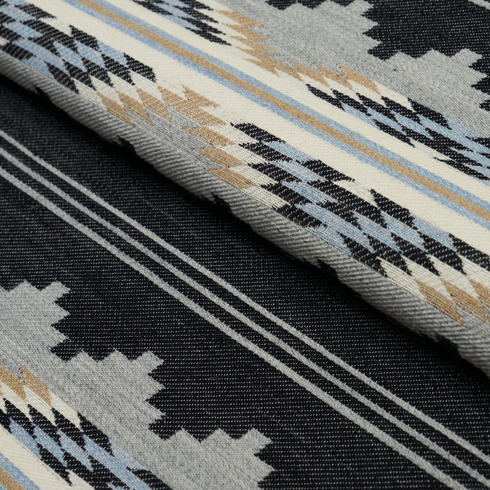 Schumacher Monsoon Navy Fabric Sample 87020