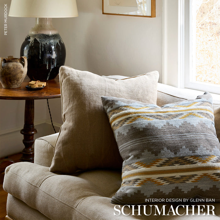 Schumacher Monsoon Neutral Fabric Sample 87022