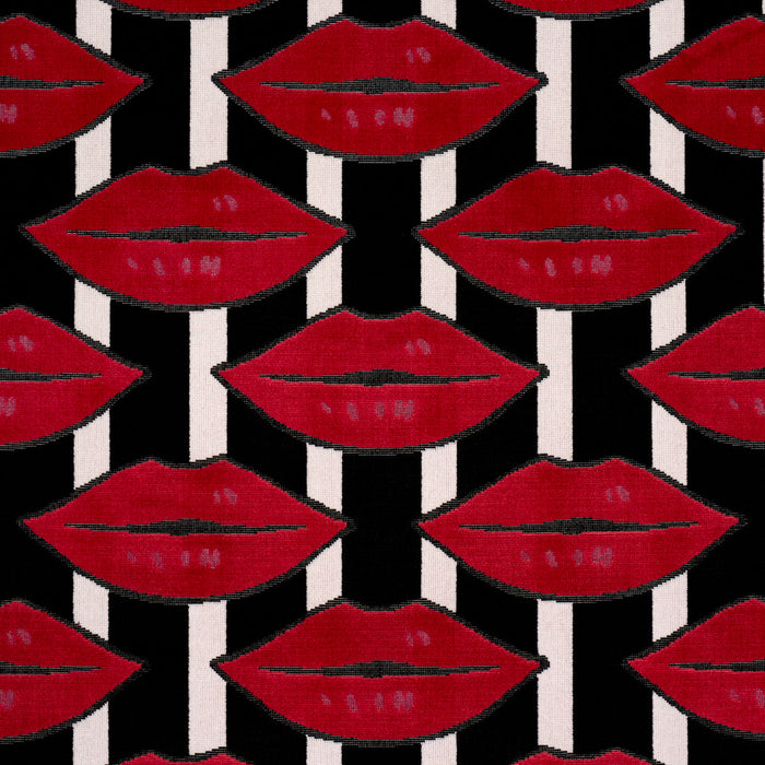 Schumacher Amuse Bouche Lipstick Red Fabric Sample 87060