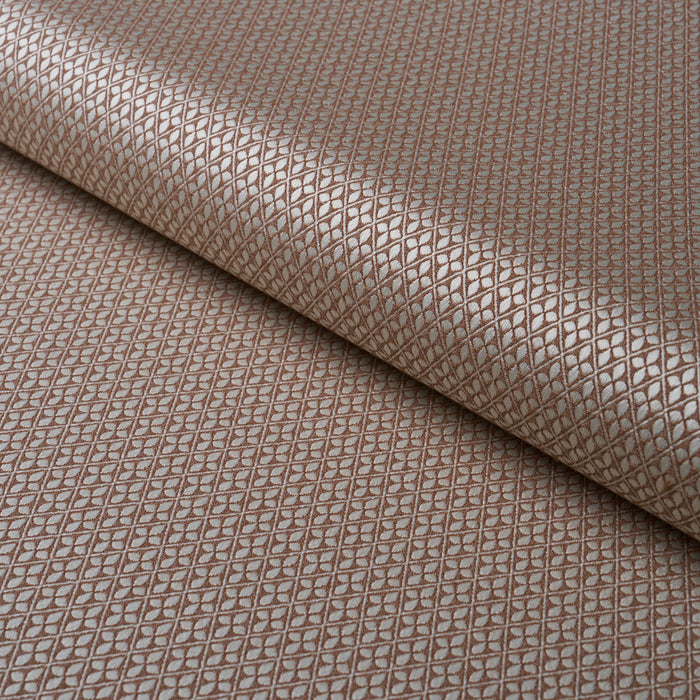 Schumacher Adams Damask Brown Fabric Sample 87082