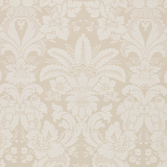 Schumacher Kennedy Damask Ivory Fabric 87092