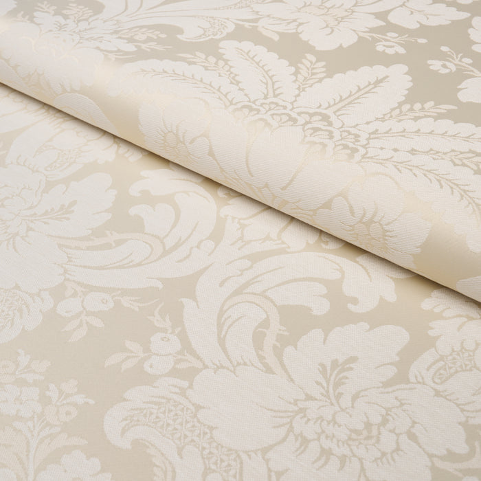Schumacher Kennedy Damask Ivory Fabric 87092