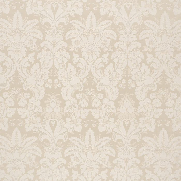 Schumacher Kennedy Damask Ivory Fabric 87092