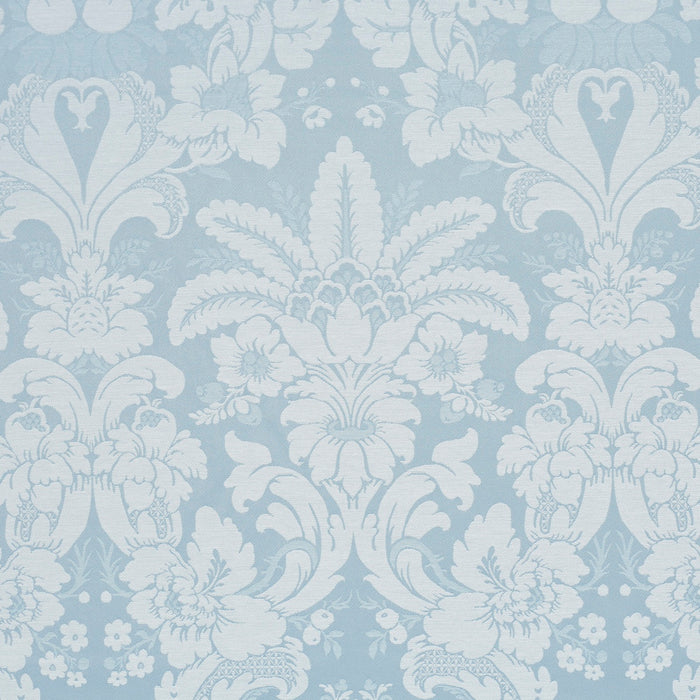 Schumacher Kennedy Damask Robin'S Egg Fabric 87094