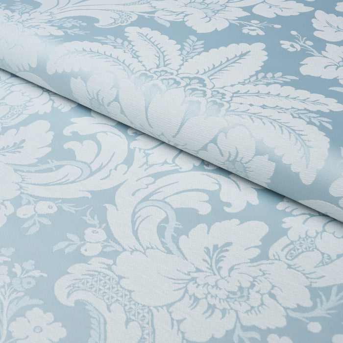 Schumacher Kennedy Damask Robin'S Egg Fabric 87094