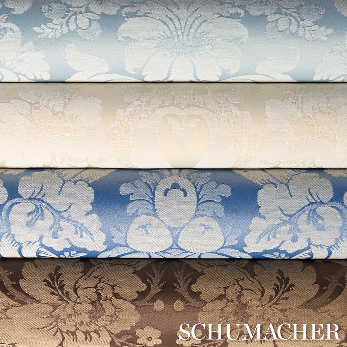 Schumacher Kennedy Damask Robin'S Egg Fabric 87094