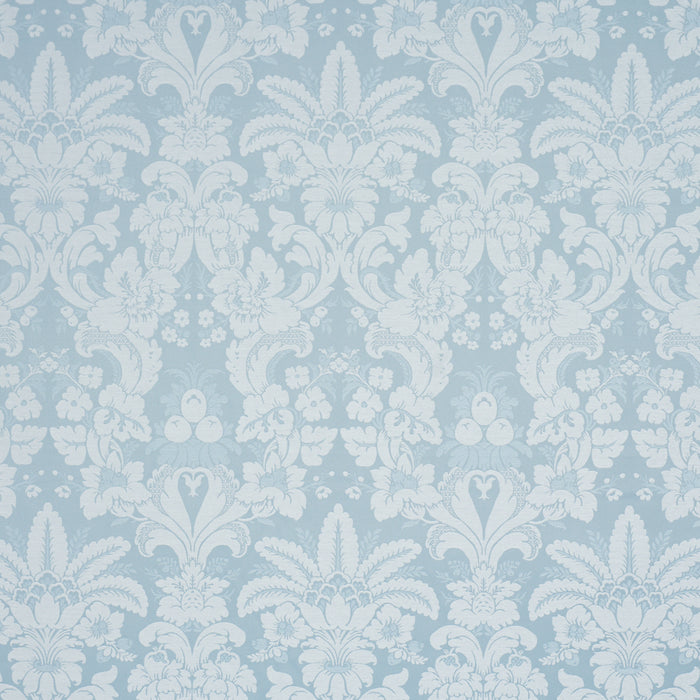Schumacher Kennedy Damask Robin'S Egg Fabric 87094