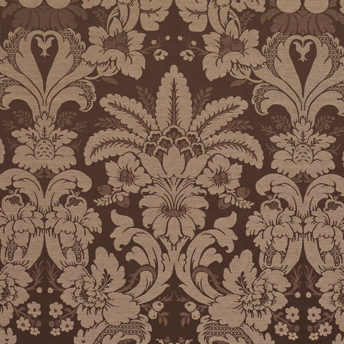 Schumacher Kennedy Damask Brown Fabric 87095