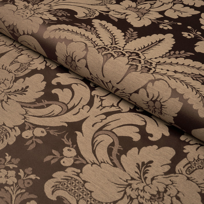 Schumacher Kennedy Damask Brown Fabric 87095