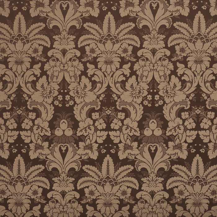 Schumacher Kennedy Damask Brown Fabric 87095