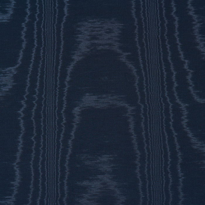 Schumacher Washington Moire Navy Fabric 87105