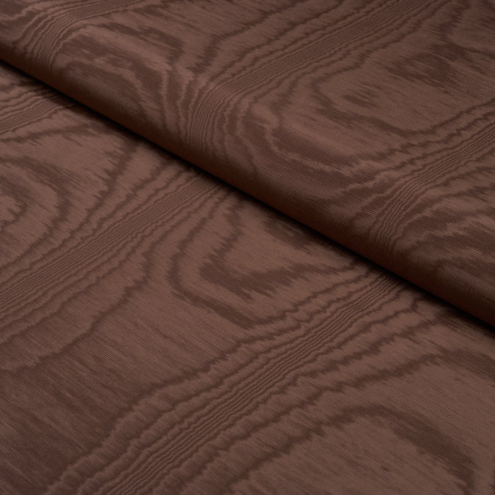 Schumacher Washington Moire Brown Fabric 87106