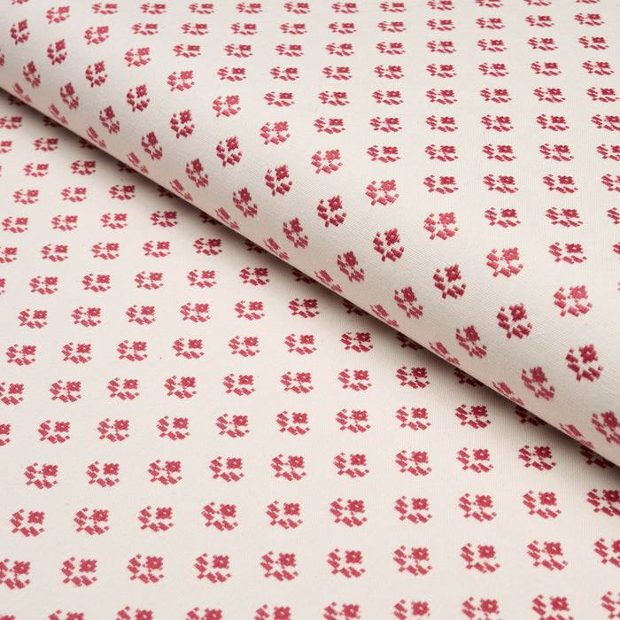 Schumacher Robyn Red Fabric Sample 87112