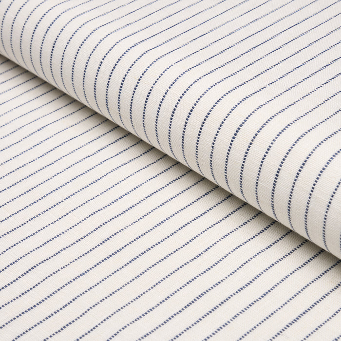 Schumacher Theo Stripe Indigo Fabric Sample 87120