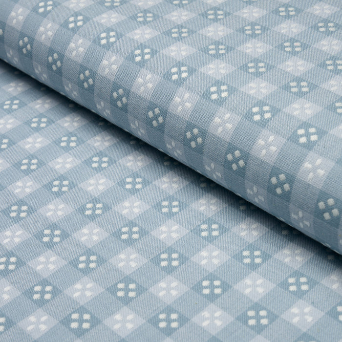 Schumacher Kit Plaid Sky Fabric 87132