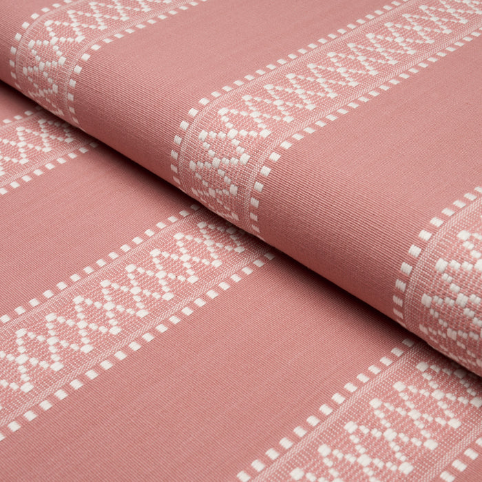 Schumacher Shannon Stripe Pink Fabric Sample 87201