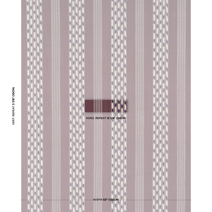 Schumacher Deja Stripe Bordeaux Fabric 87240