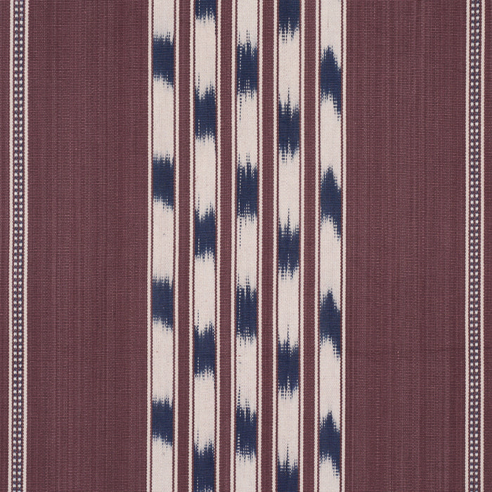 Schumacher Deja Stripe Bordeaux Fabric 87240