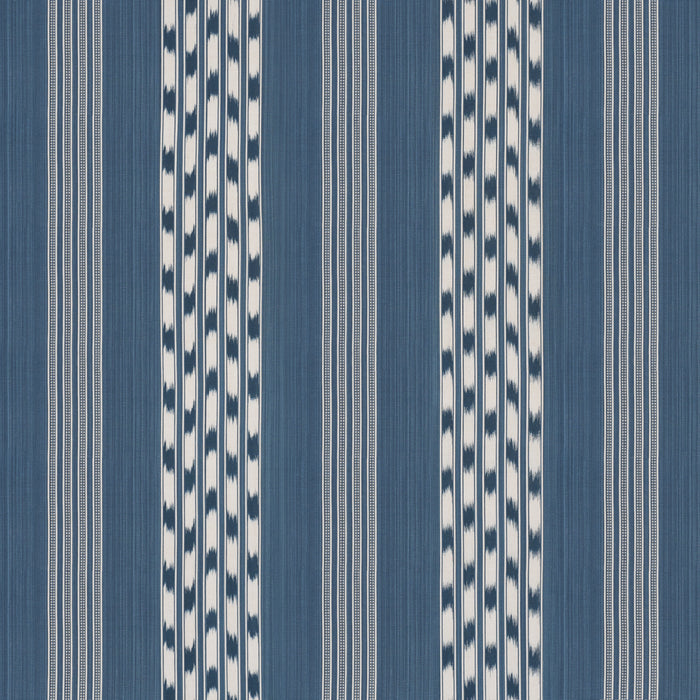 Schumacher Deja Stripe Indigo Fabric 87241