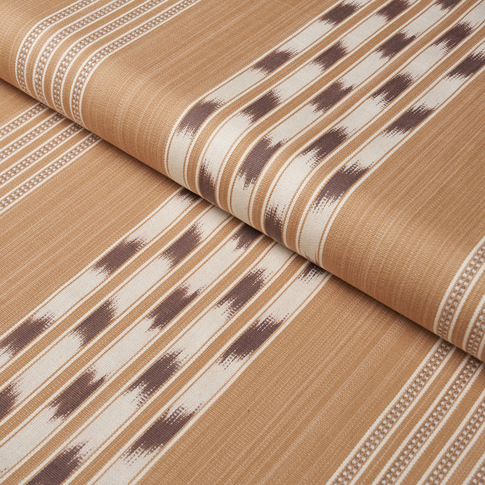 Schumacher Deja Stripe Ochre Fabric Sample 87242