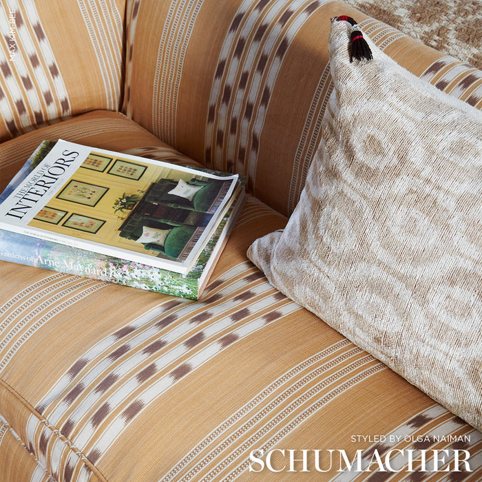 Schumacher Deja Stripe Ochre Fabric Sample 87242