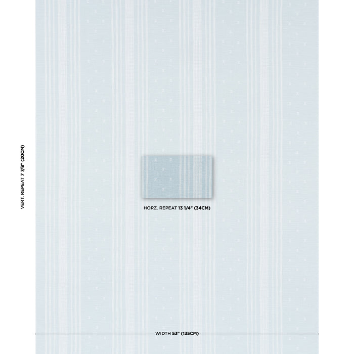 Schumacher Imara Stripe Sky Fabric 87250