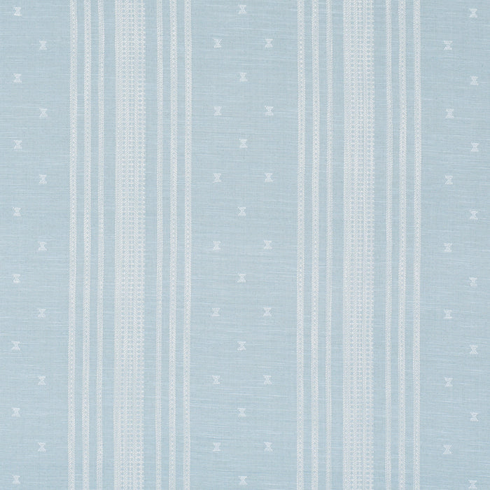 Schumacher Imara Stripe Sky Fabric Sample 87250