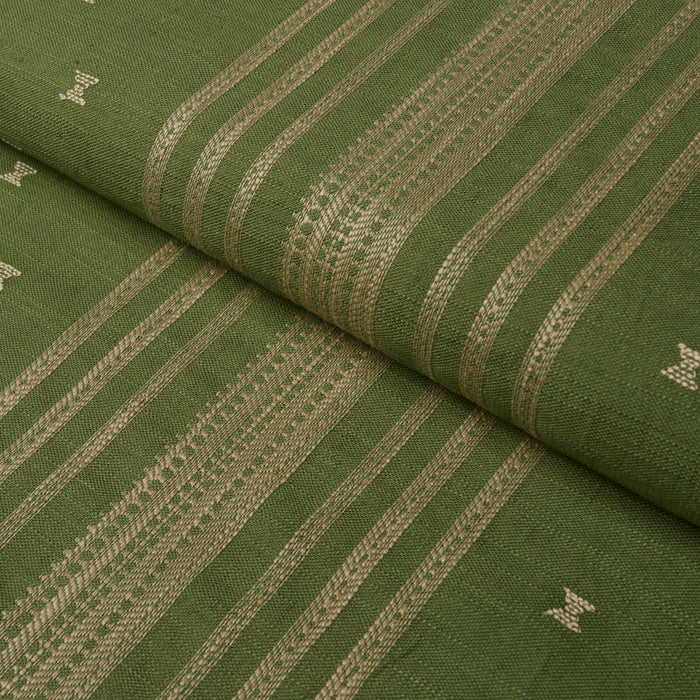 Schumacher Imara Stripe Green Fabric Sample 87251