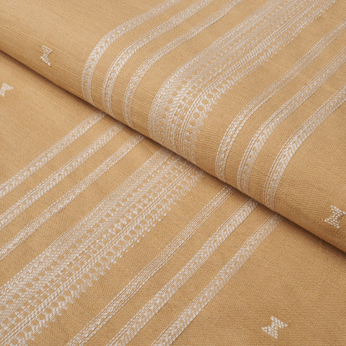Schumacher Imara Stripe Ochre Fabric Sample 87252