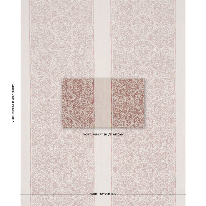 Schumacher Orion Embroidery Clay Fabric Sample 87270