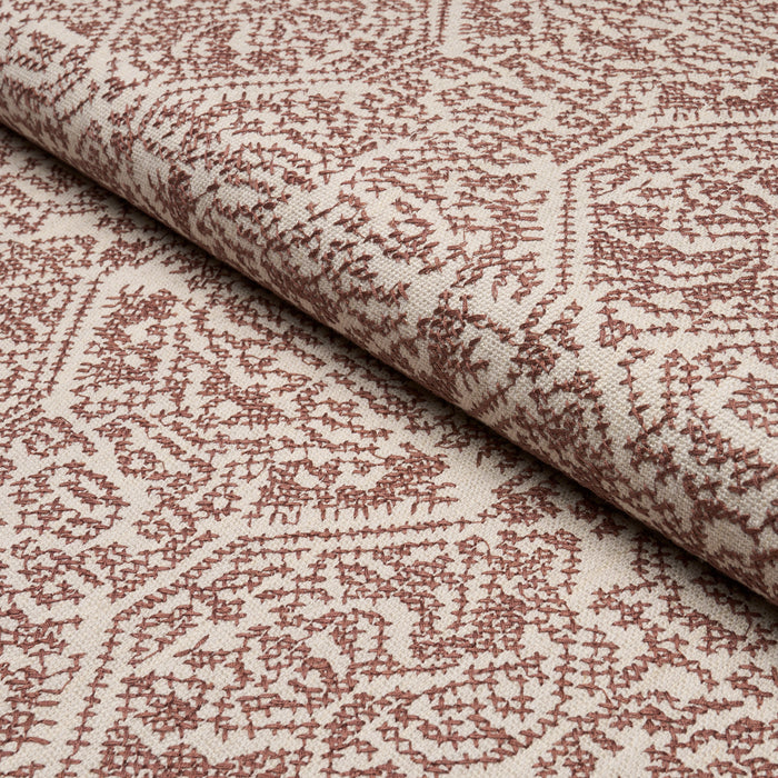 Schumacher Orion Embroidery Clay Fabric 87270